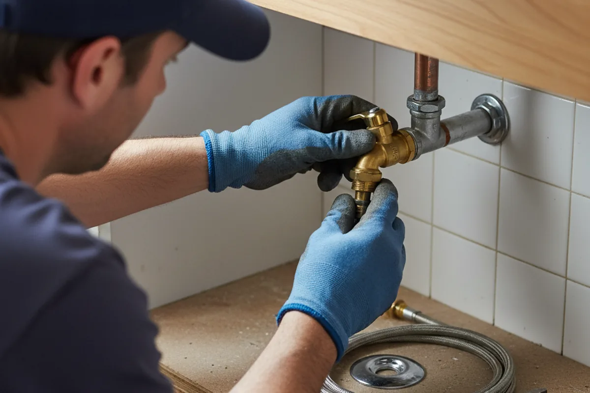 Shutoff valve and fitting work during Faucet and Fixture Repair in Graton